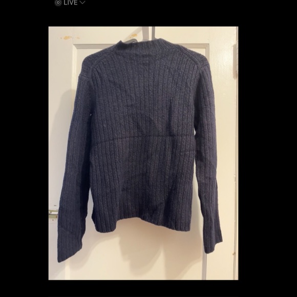 ⏰Uniqlo Cable Knit Wool Sweater Navy Blue 
Size Small - Picture 3 of 5